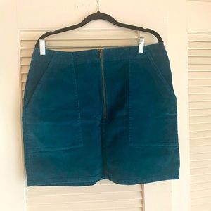 Wild Fable corduroy skirt.  Teal.  Size 14